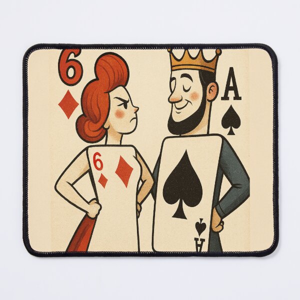 Item preview, Whimsical King and Queen Playing Cards – Felia Cyber Lemon Retro Style Illustration designed and sold by Felia001.