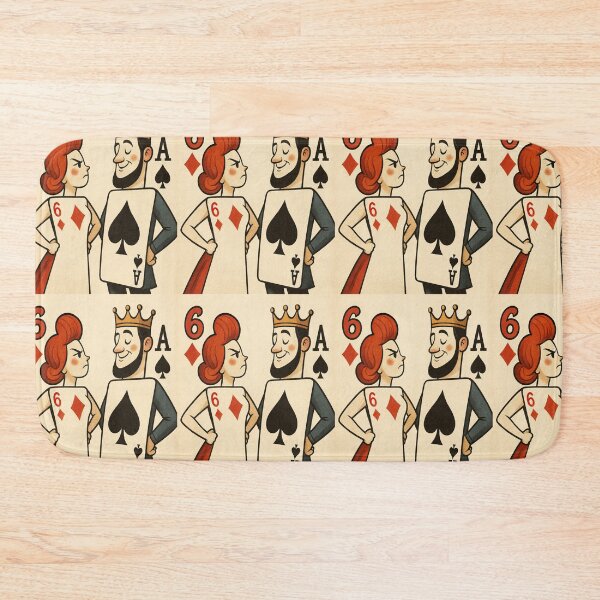 Item preview, Whimsical King and Queen Playing Cards – Felia Cyber Lemon Retro Style Illustration designed and sold by Felia001.