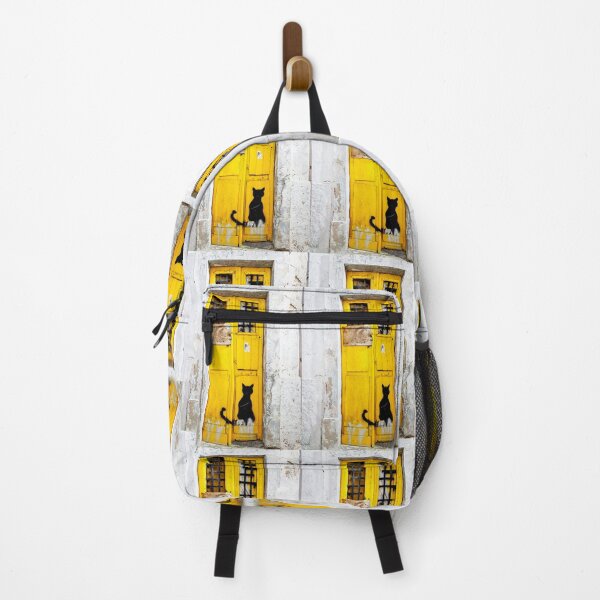 Item preview, Yellow Door with Black Cat Graffiti designed and sold by GSoBeIt.