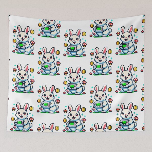 Item preview,  Pixel Rabbit Gamer , Retro Gaming Design designed and sold by E.D.CH designs..