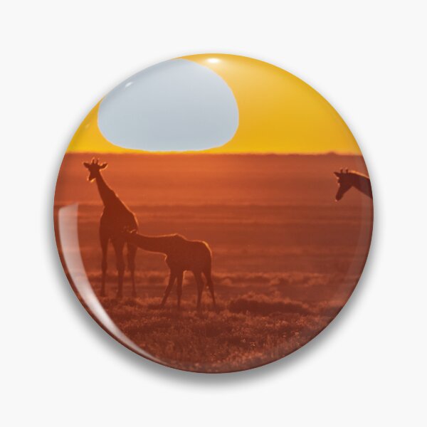 Item preview, Giraffes of Etosha — Ember Sun & Calf at Dusk designed and sold by DavideAntoniani.