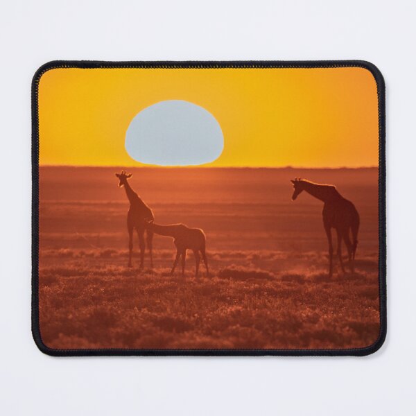 Item preview, Giraffes of Etosha — Ember Sun & Calf at Dusk designed and sold by DavideAntoniani.