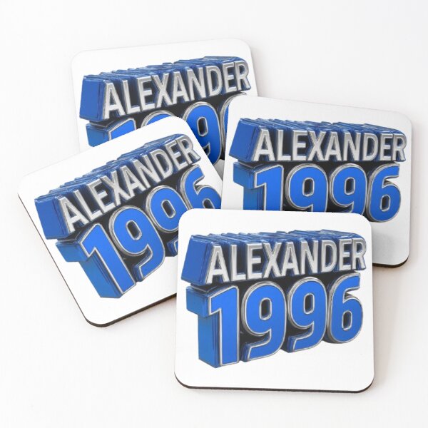 Item preview, Alexander 1996 – Blue Chrome Retro Name Design designed and sold by AlexLineArt.