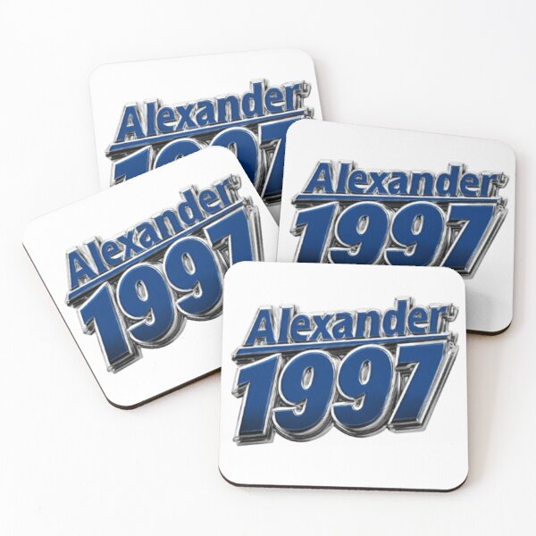 Item preview, Alexander 1997 – Blue Chrome Retro Name Design designed and sold by AlexLineArt.