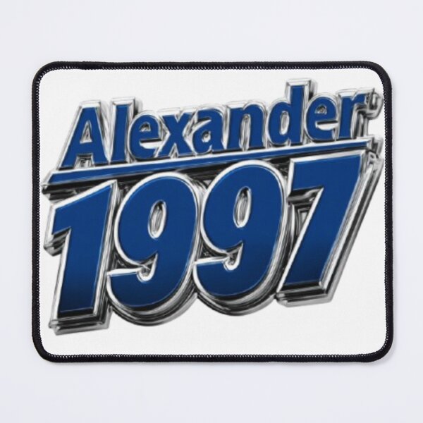 Item preview, Alexander 1997 – Blue Chrome Retro Name Design designed and sold by AlexLineArt.