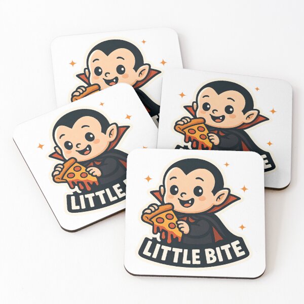 Item preview, Little Bite — Cute Vampire with Pizza designed and sold by Cheerioza.