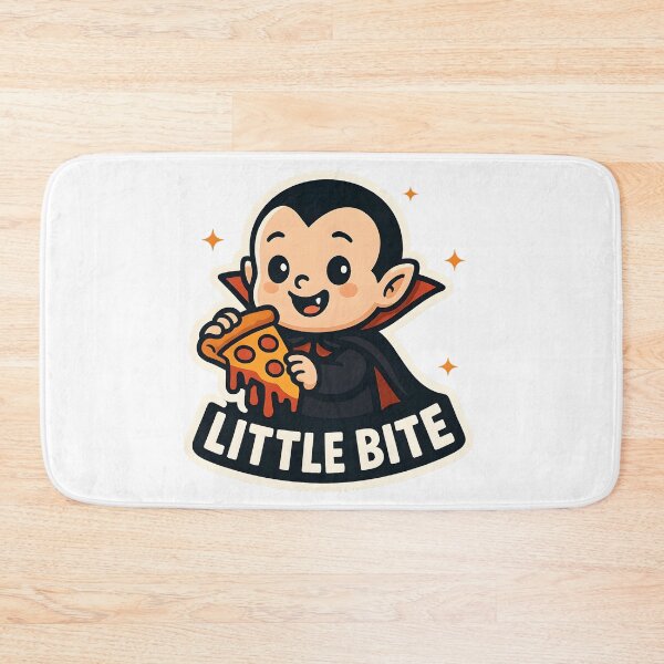 Item preview, Little Bite — Cute Vampire with Pizza designed and sold by Cheerioza.