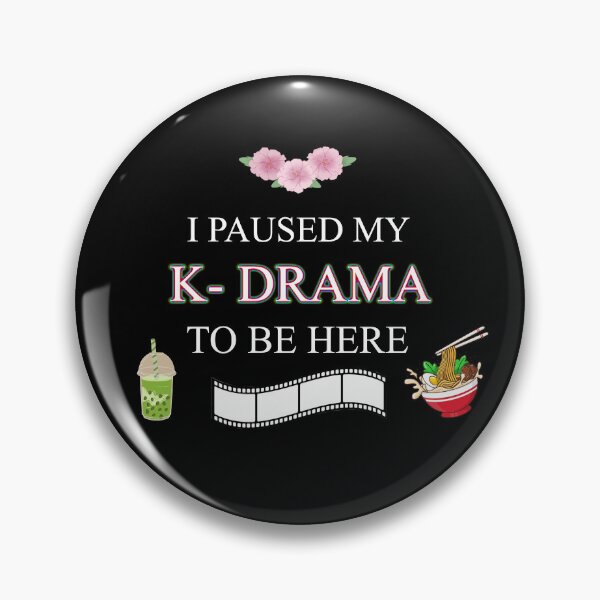 Item preview, I paused my K-drama to be here | Kdrama designed and sold by ZuriRetroPrints.