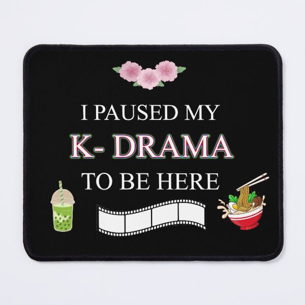 Item preview, I paused my K-drama to be here | Kdrama designed and sold by ZuriRetroPrints.