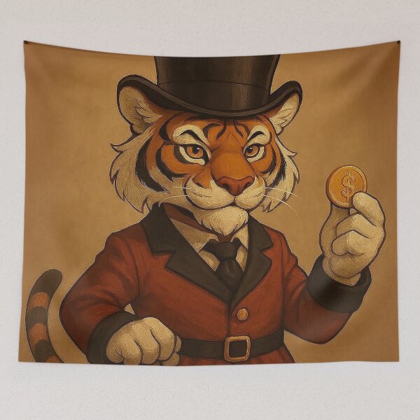 Item preview, Moneybags Tiger designed and sold by nikkolaus.