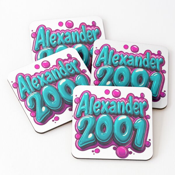 Item preview, Alexander 2001 – Y2K Bubble Gloss Name Design designed and sold by AlexLineArt.