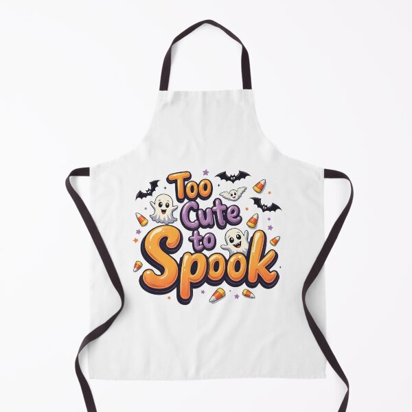 Item preview, "Too Cute to Spook" Halloween T-Shirt – Smiling Ghost, Candy Corn & Bats (Pastel Cartoon Style) designed and sold by relso.
