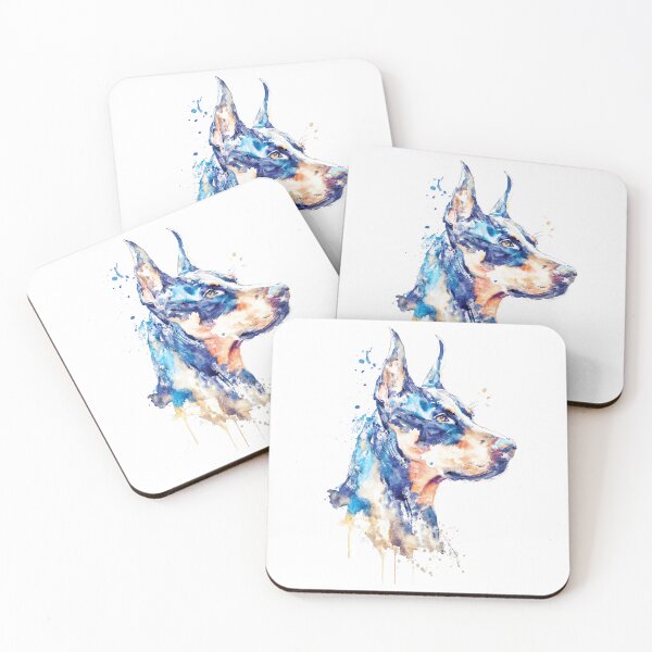 Item preview, Blue Doberman Watercolor Portrait designed and sold by caracatita75.