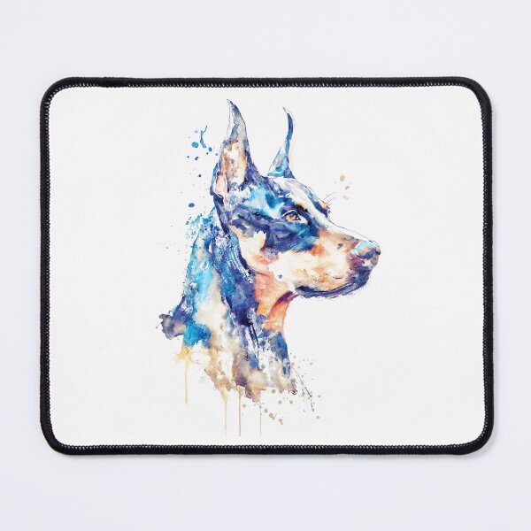 Item preview, Blue Doberman Watercolor Portrait designed and sold by caracatita75.