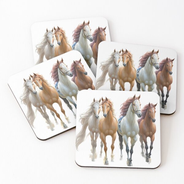 Item preview, Four Palomino Horses designed and sold by Khala.