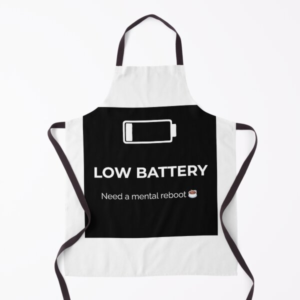 Item preview, LOW BATTERY – Mental Reboot Mode ☕ (Dark Edition) designed and sold by VibeMoodDesigns.