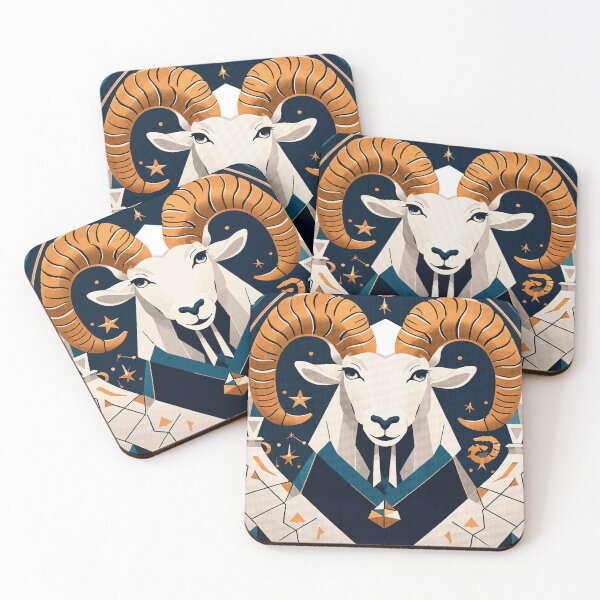 Item preview, Minimalist Aries Zodiac Art – Elegant Ram Constellation Illustration Tags: designed and sold by  Ojo de Lilith.