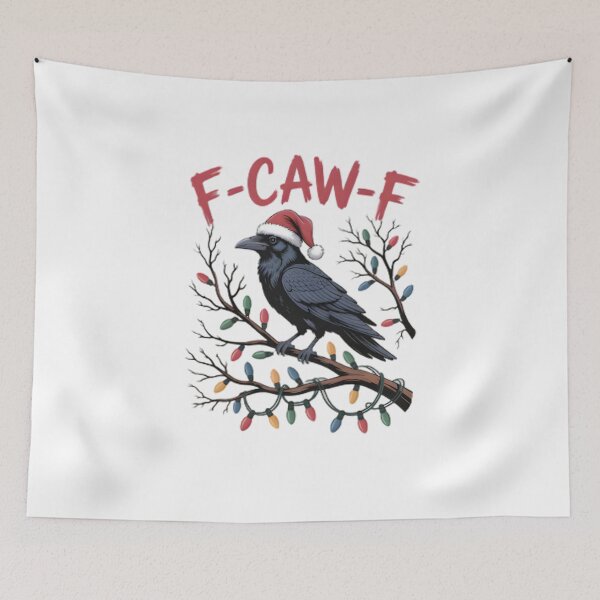 Item preview, Funny Christmas Crow Shirt, Festive F-Caw-F Tee, Holiday Bird Pun designed and sold by Foro-Chance.