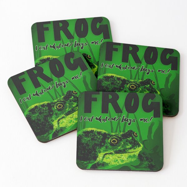 Item preview, Frog I eat whatever bugs me, green designed and sold by Hephzibahlove.