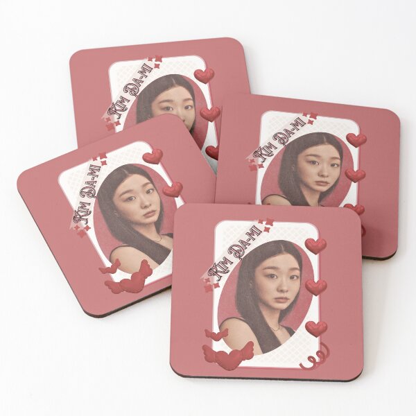 Item preview, Kim Da-mi Korean actress Kdrama Group Card Red Aesthetic Collage Design designed and sold by AJUNICE STUDIO.
