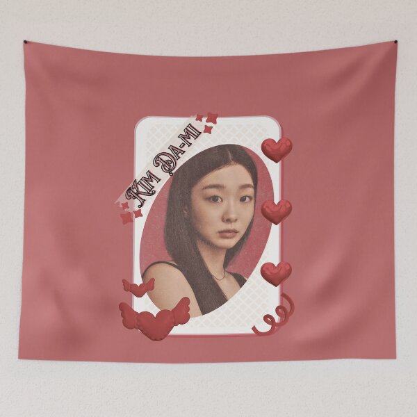 Item preview, Kim Da-mi Korean actress Kdrama Group Card Red Aesthetic Collage Design designed and sold by AJUNICE STUDIO.