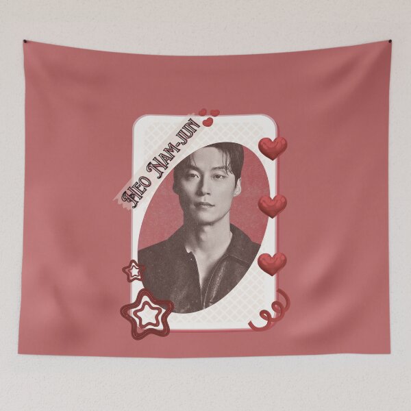 Item preview, Heo Nam-jun Korean Actor Kdrama Group Card Red Aesthetic Collage Design designed and sold by AJUNICE STUDIO.