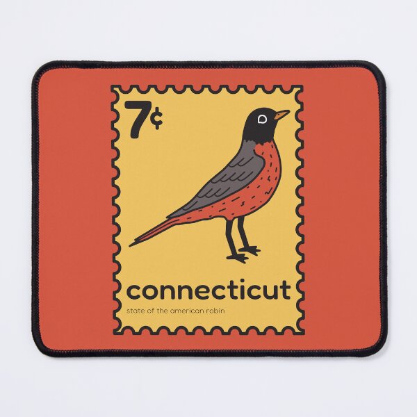 Item preview, Connecticut Robin Stamp State Travel designed and sold by catchicadesign.