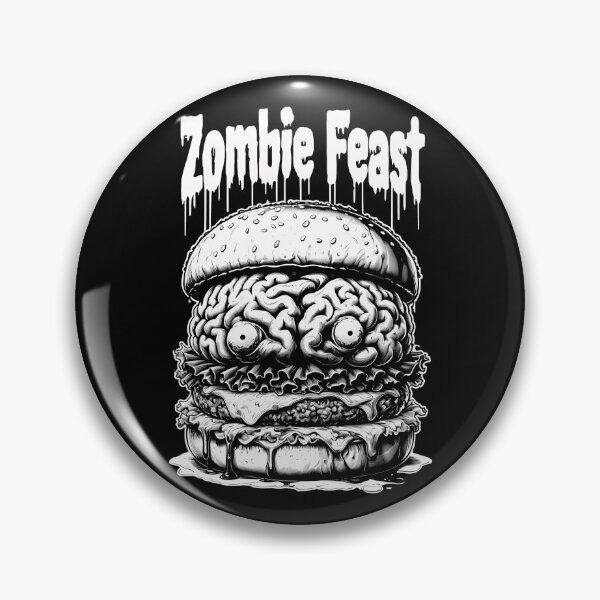 Item preview, Zombie Burger - Zombie Feast - Grayscale designed and sold by NightTimeJ.