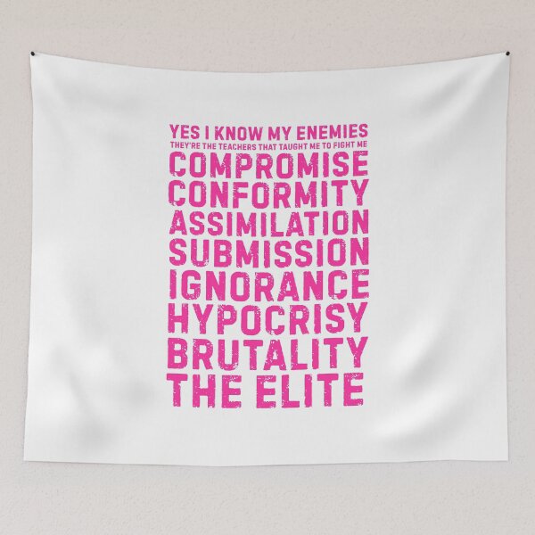 Item preview, Yes I Know My Enemies Pink designed and sold by UNK-Fatigues.