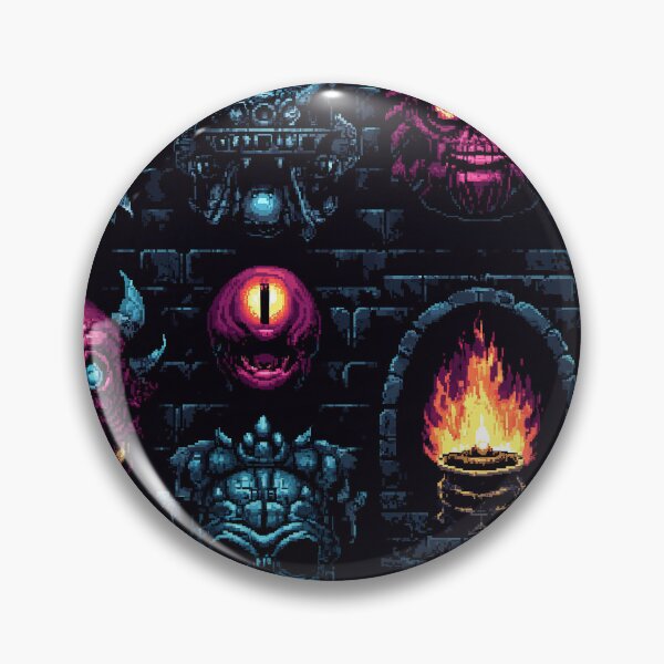 Item preview, Dungeon of Faces – Pixel Horror Wall designed and sold by Skolyak.