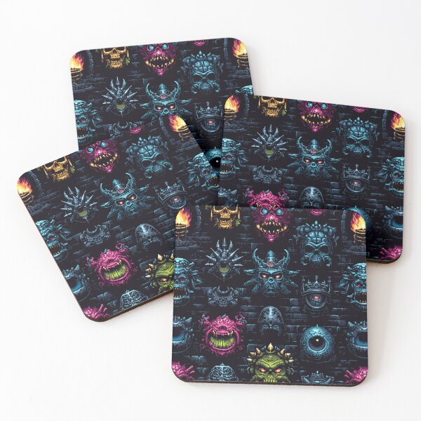 Item preview, Dungeon of Faces – Pixel Horror Wall designed and sold by Skolyak.