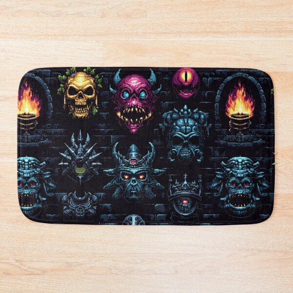 Item preview, Dungeon of Faces – Pixel Horror Wall designed and sold by Skolyak.