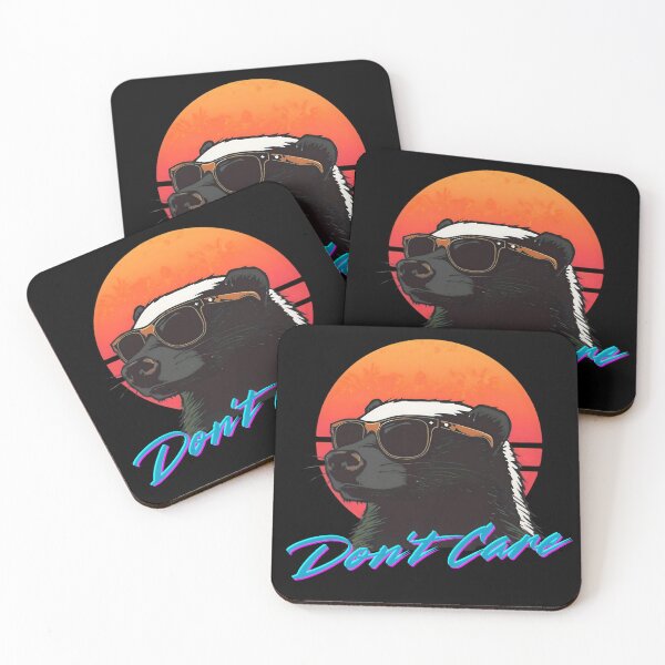 Item preview, Honey Badger Don't Care - retro 80s sunset design designed and sold by kiwioffcuts.