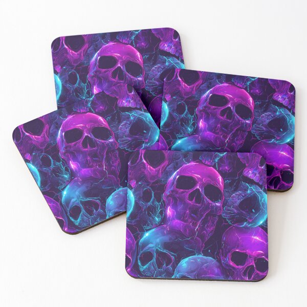 Item preview, Neon Necropolis – Electric Skulls designed and sold by Skolyak.