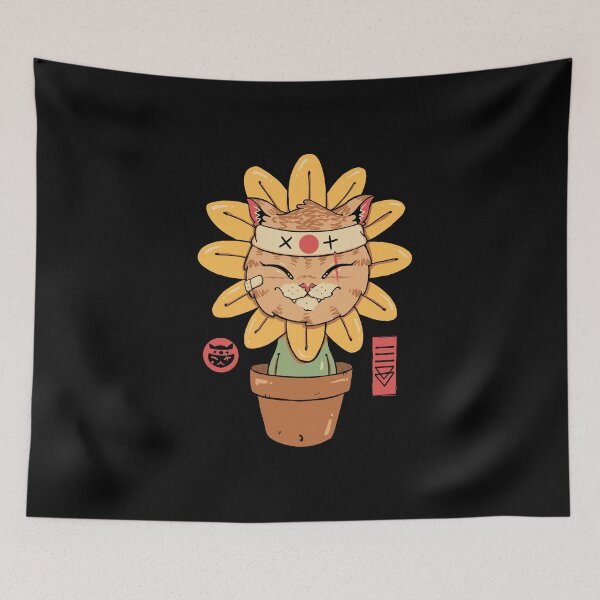 Item preview, Samurai Catflower — Kawaii Warrior Bloom designed and sold by vincenttrinidad.