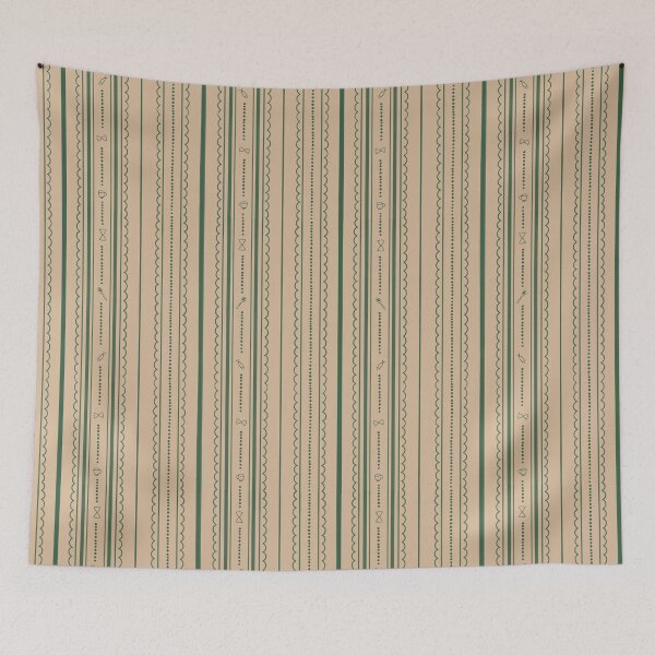 Item preview, Evergreen Pasta Parade Stripe — Coastal Kitchen Classic designed and sold by AtelierBrumeArt.