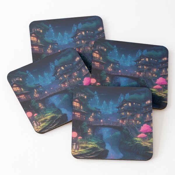 Item preview, Enchanted Village by the River at Night designed and sold by bksckhul.