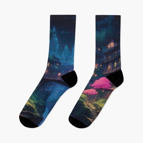 Item preview, Enchanted Village by the River at Night designed and sold by bksckhul.