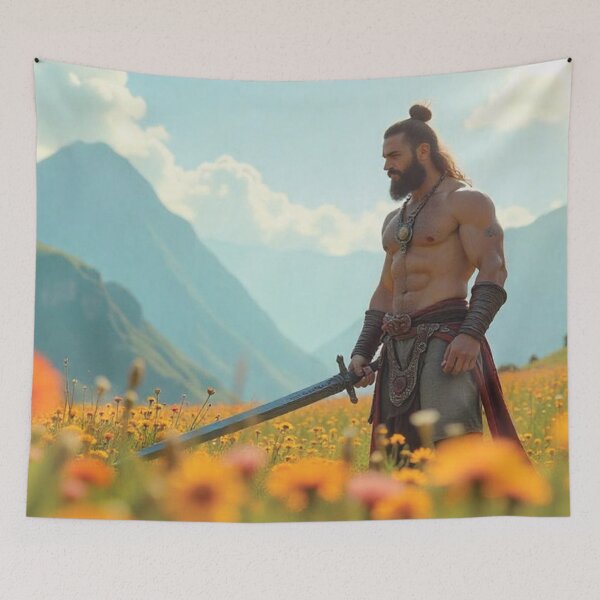 Item preview, The Warrior in the Mountain Meadow designed and sold by bksckhul.