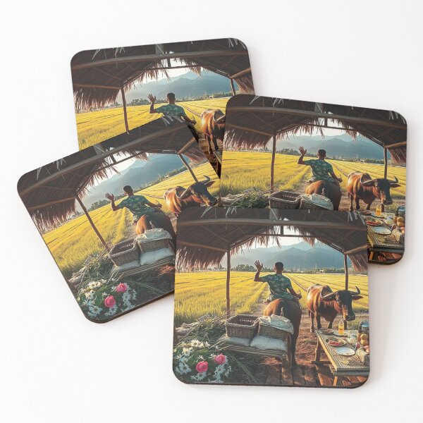Item preview, Midday Rest and Meal in the Golden Rice Fields designed and sold by bksckhul.