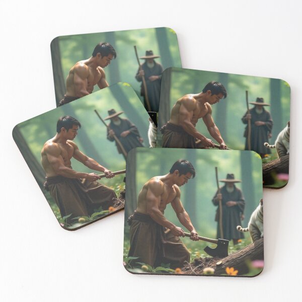 Item preview, Woodcutter and His Companion at the Forest's Edge designed and sold by bksckhul.