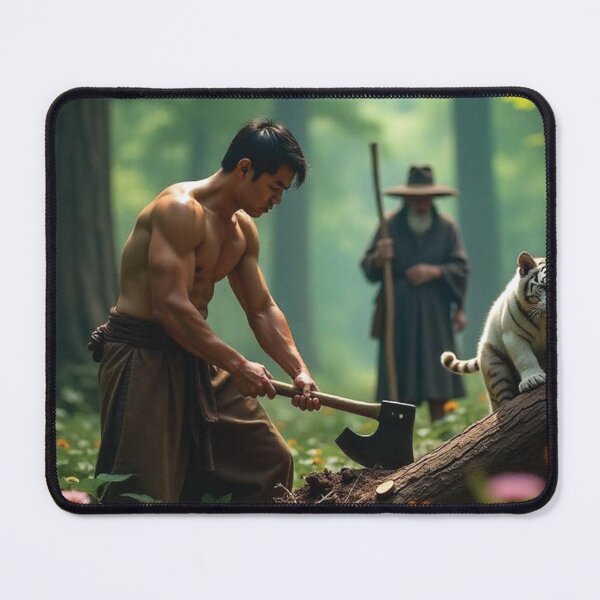 Item preview, Woodcutter and His Companion at the Forest's Edge designed and sold by bksckhul.
