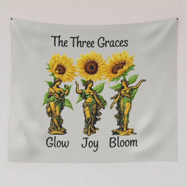 Item preview, Sunflowers The Three Graces Glow Joy and Flourish Vintage designed and sold by Ciervo Primavera.