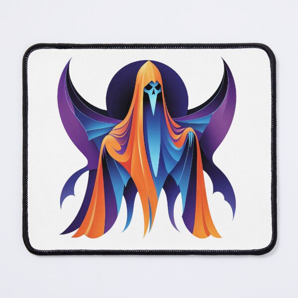 Item preview, cyber ghost wizard, neon halloween fantasy designed and sold by StillOdd.