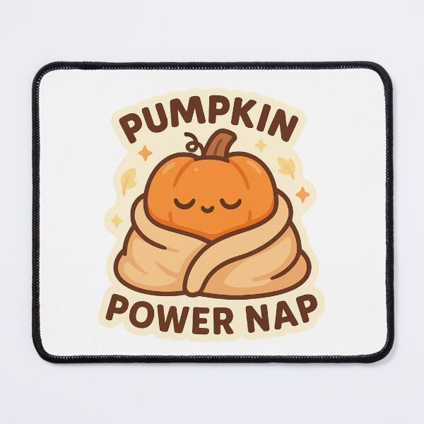 Item preview, Pumpkin Power Nap — Cozy Fall Pumpkin designed and sold by Cheerioza.