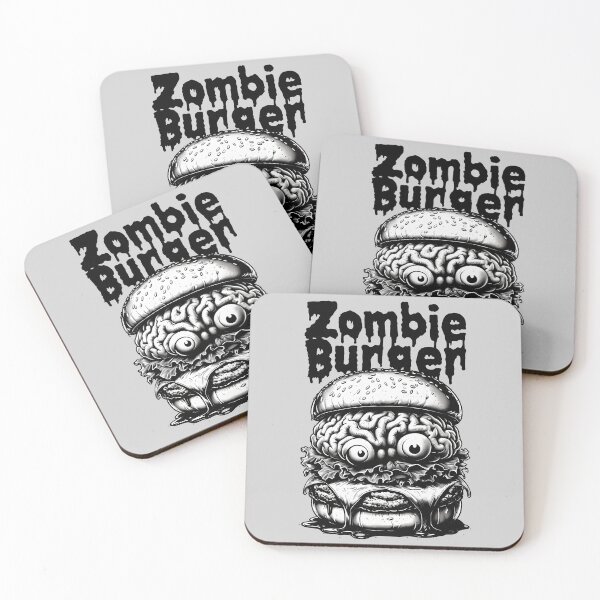 Item preview, Zombie Burger - Zombie Brain Burger Grayscale designed and sold by NightTimeJ.