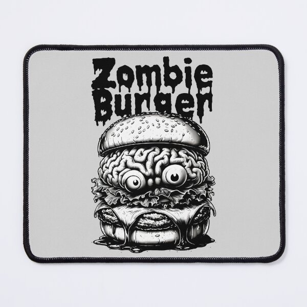 Item preview, Zombie Burger - Zombie Brain Burger Grayscale designed and sold by NightTimeJ.