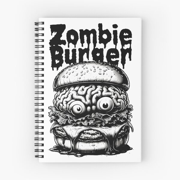 Item preview, Zombie Burger - Zombie Brain Burger Grayscale designed and sold by NightTimeJ.