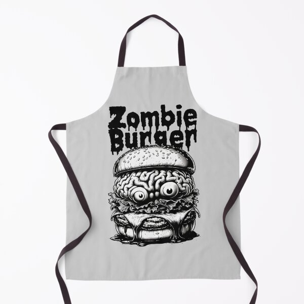 Item preview, Zombie Burger - Zombie Brain Burger Grayscale designed and sold by NightTimeJ.