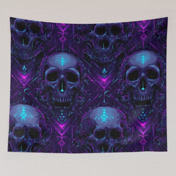 Item preview, Neon Dominion – Digital Skulls designed and sold by Skolyak.